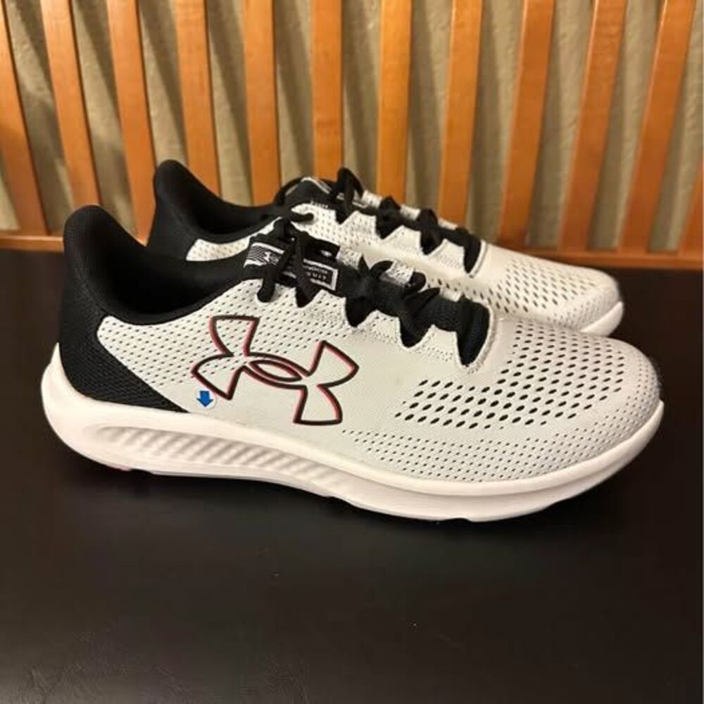 NEW Men’s Under Armour Charged Pursuit 3 BL White Running Shoes